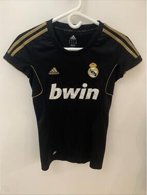 Real Madrid Sergio Ramos Black Gold Jersey Womens Small bwin